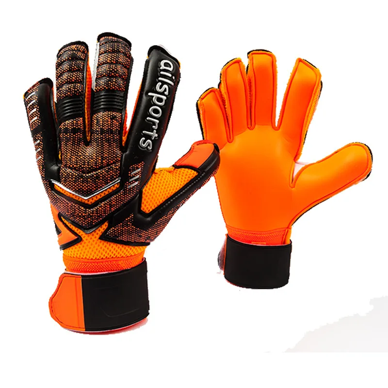 

Professional Finger Protection Soccer Goalkeeper Thickened Latex Football Goalkeeper For Kids Adults, Orange , blue , green