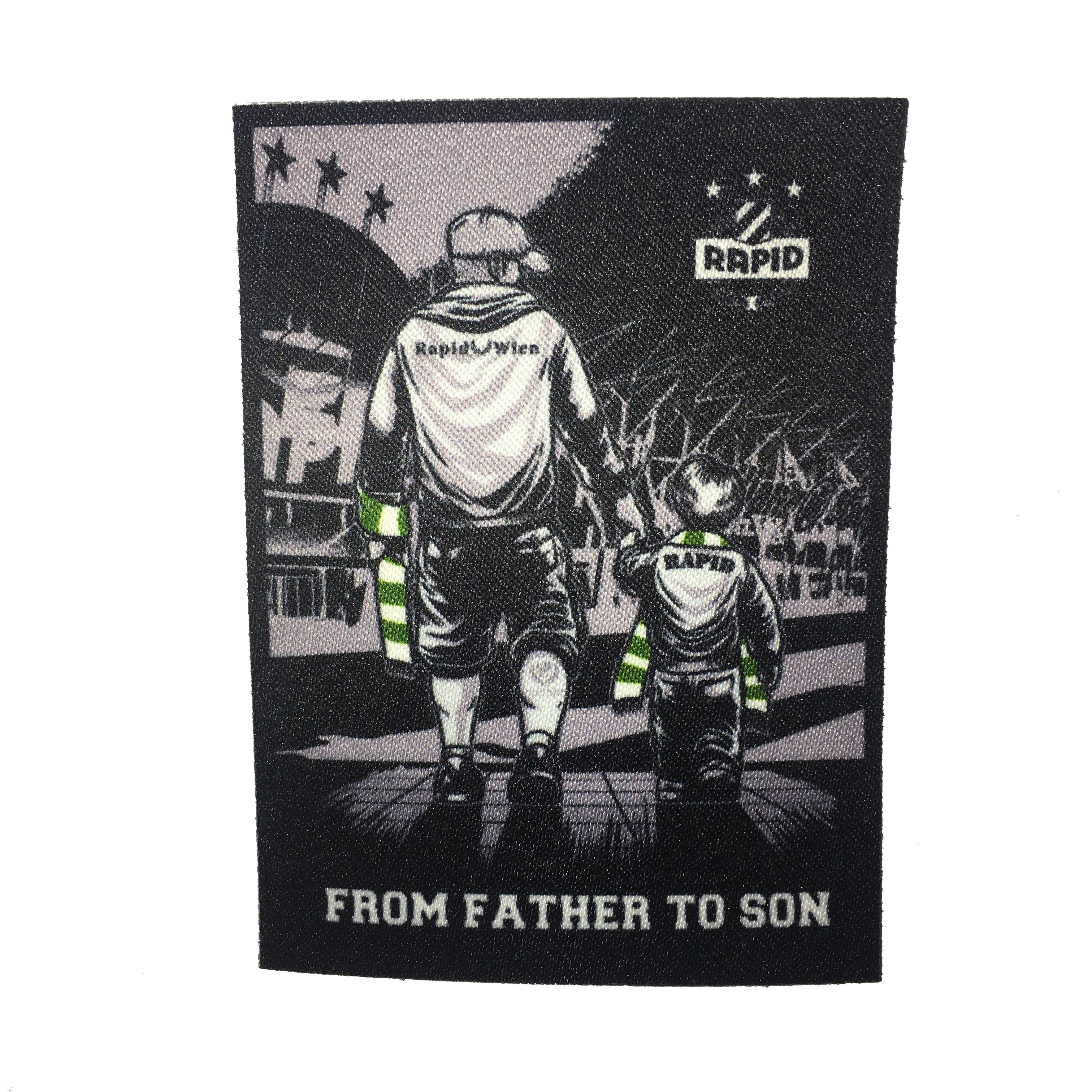 

Hot selling Digital printing Customized Sublimation Printed Colorful Patches For Clothing, As picture