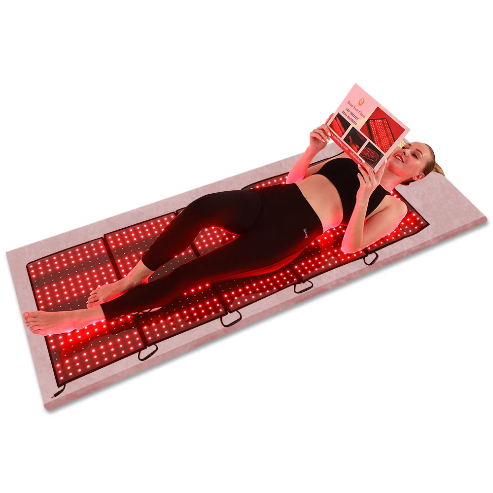 

Photon Led Light Therapy Mattress infrared red light wrap mega mattress 635nm 850nm Red Light Therapy bed for losing weight, Black