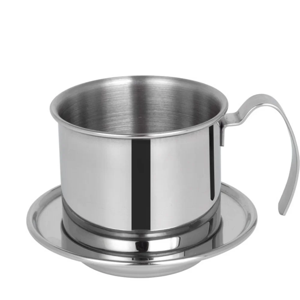 

304 Stainless Steel Moka pour over iced drip filter pot /hario coffee machine reusable milk boiling Vietnamese pot, Clear
