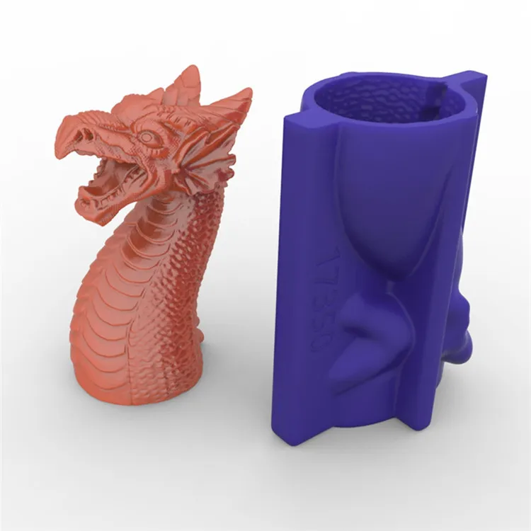 

Y3269 Handmade 3D dragon silicone molds for cake decoration, Purple