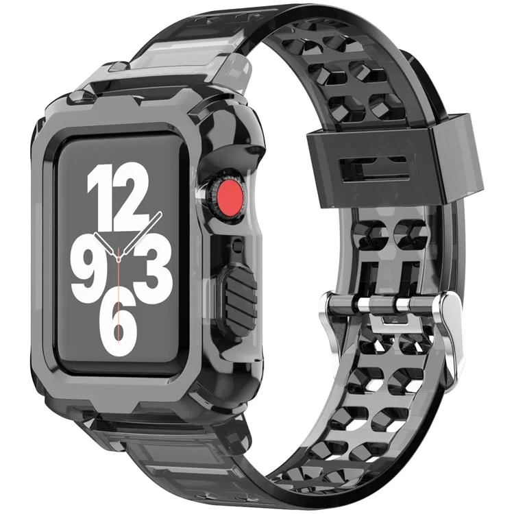 

Fashionable 2 In 1 Silicone Watch Case And Watch Band For Apple Watch, Optional