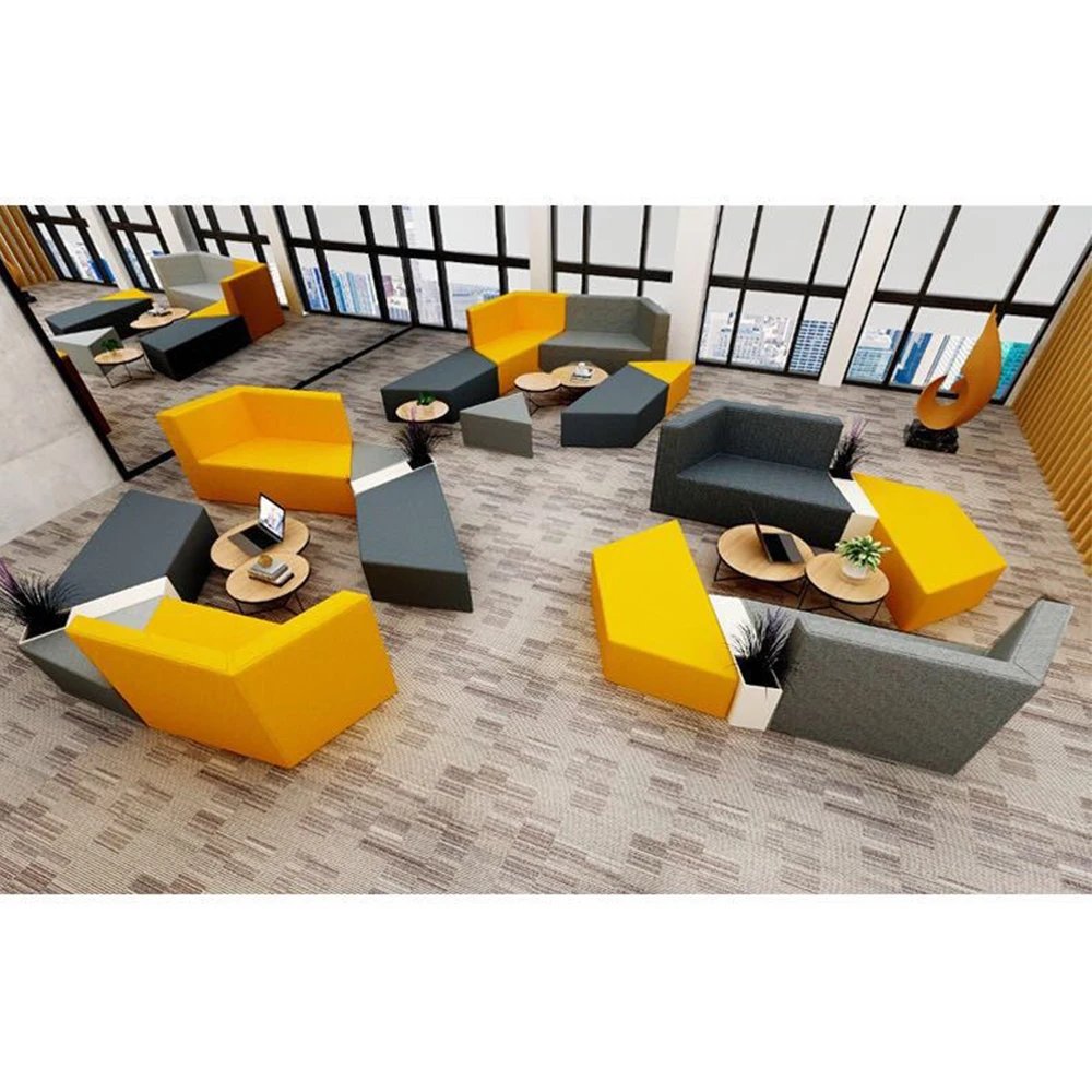 
Modern modular/sectional break out sofa salon sofa combination office Break out Area Seating 