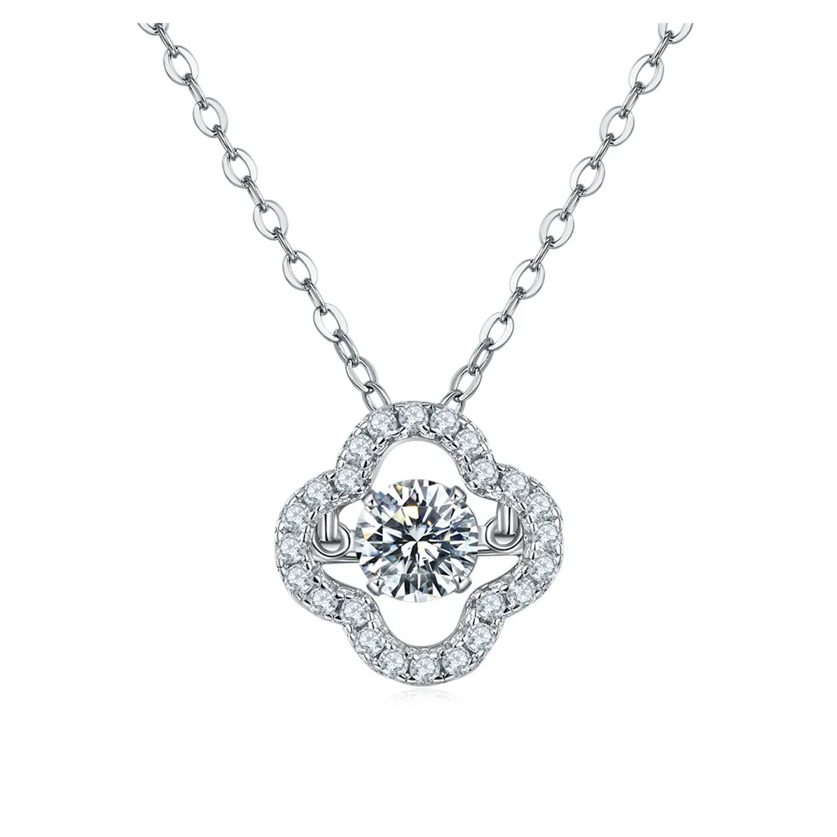 

18k gold plated women accessories wedding necklaces 925 sterling silver 0.5 ct moissanite diamond necklace, Picture shows