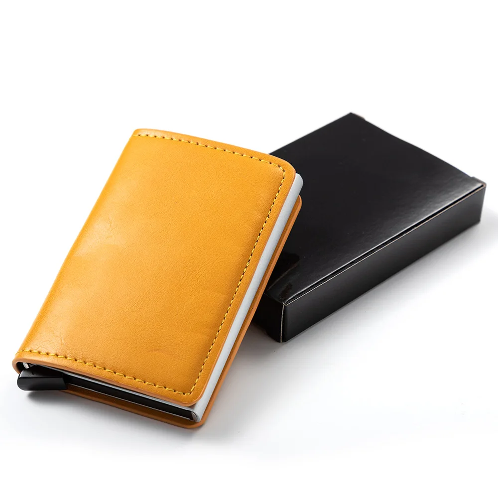 
Anti-theft Card Holder Smart Wallets Metal Aluminum RFID Slim Small Wallet For Men and Women 