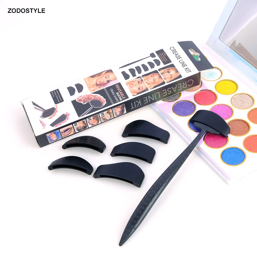 

Other Makeup Tools Wholesale Shadow Stamper 6 in 1 Silicone Crease shapes Eye Shadow Crease Line Kit, 4 colors