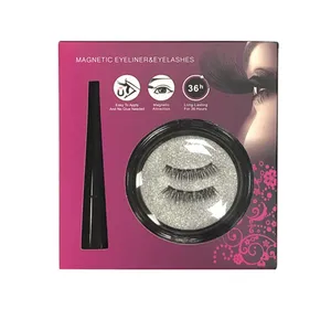 Private Label magnetic 3d eyelashes eyeliner set easy to wear magnetic false eye lashes