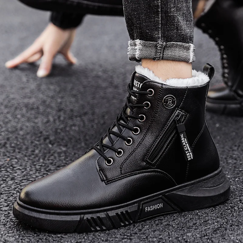 

Free Delivery Fall and Winter 2019 Men's Martin Boots Fashion High Help Men's Boots man casual boots, Optional