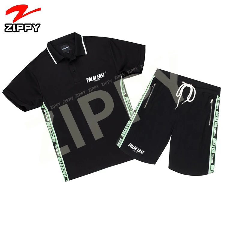 

2022 letter print two piece shorts set Custom Logo Mens Shorts And Polo Shirt Sets Men 2 Piece Shorts Set For Men, Custom color