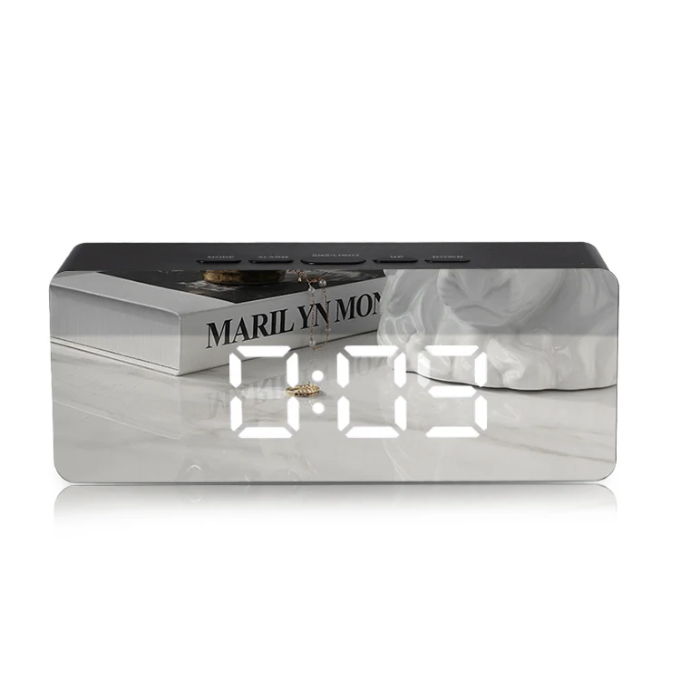 

Good Quality Factory Directly Multi-function Led Alarm Clock Battery Usb Dual-use Mirror Alarm Clock, White+red+blue+green