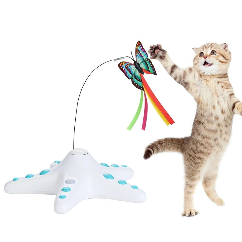 

ZYH Wholesale Funny 3D butterfly outdoor toy for pets magic butterfly toy for cat