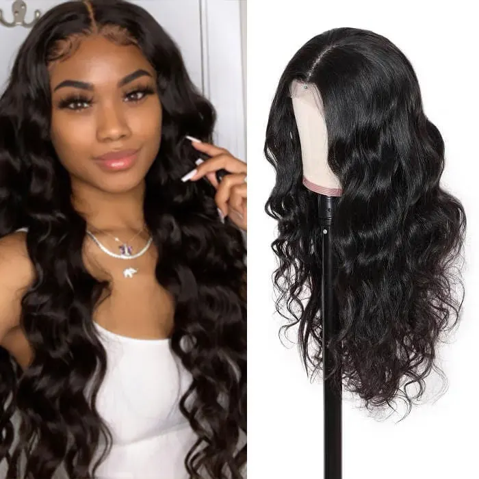 

HD lace 5x5 Body Wave 150% Density swiss transparent 40 inch brazilian wholesale vendor Pre Pluck human hair closure wig