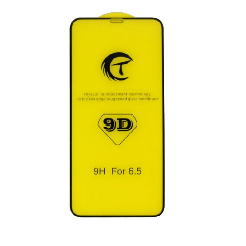 

9D good quality screen protector for iPhone 11 pro max tempered glass 9D ultra thin tscreen protector for iPhone 11, Black