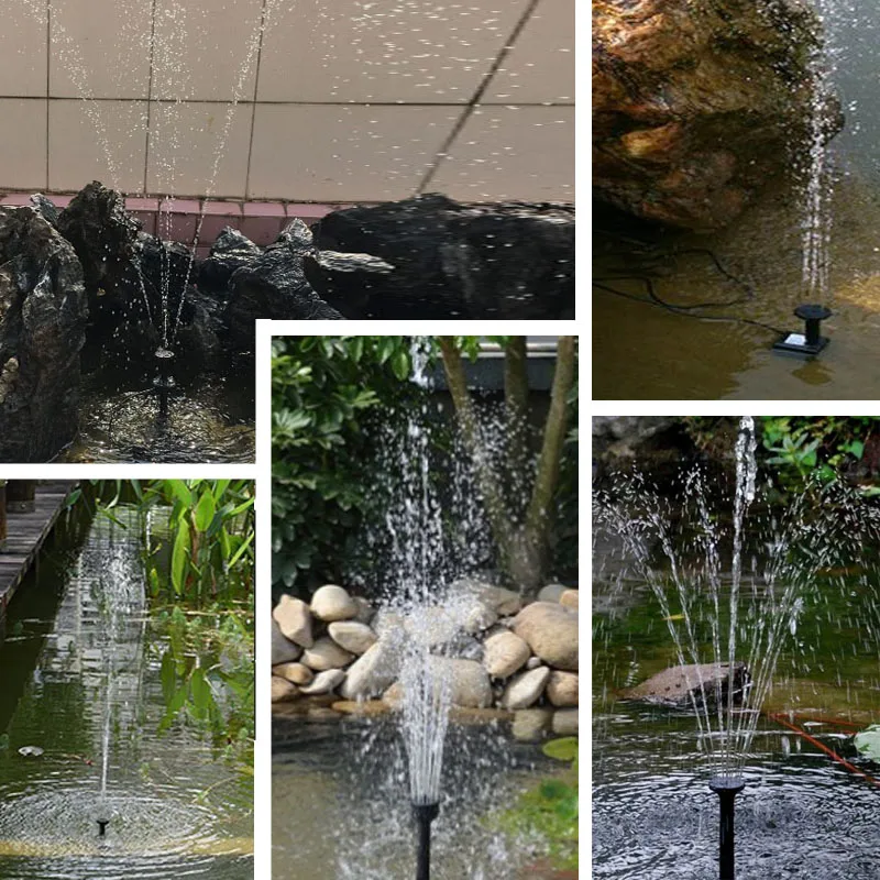 
2W mini solar fountain Water Pump Garden Landscape Fountain / Solar Power DC Brushless Submerged / water pumps 