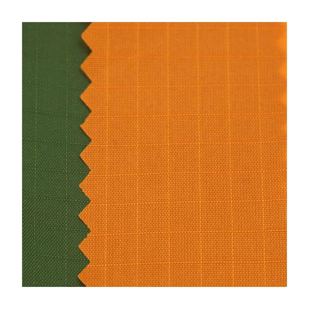 Eco-friendly Water Repellent Waterproof 70d 210t  Ripstop Nylon Taffeta Fabric with  Pu Coated