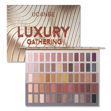 

free shipping UCANBE 60 Colours Luxury Daily Glitter Matte Earth Eye shadow Palette, As photo