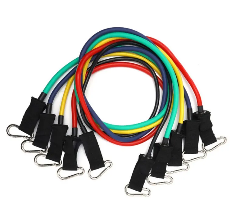 

Fitness Accessories 2021 Custom Resistance Bands Colorful Gym Elastic Tube Bands, Multi color