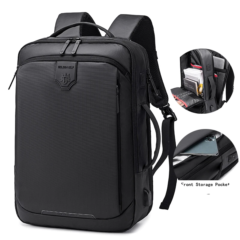 

Smart Waterproof Man Business Back Pack Anti Theft Rucksack Custom Laptop Bagpack USB Charging Bags For Men Backpack Bag Mochila, Black/grid/camouflage