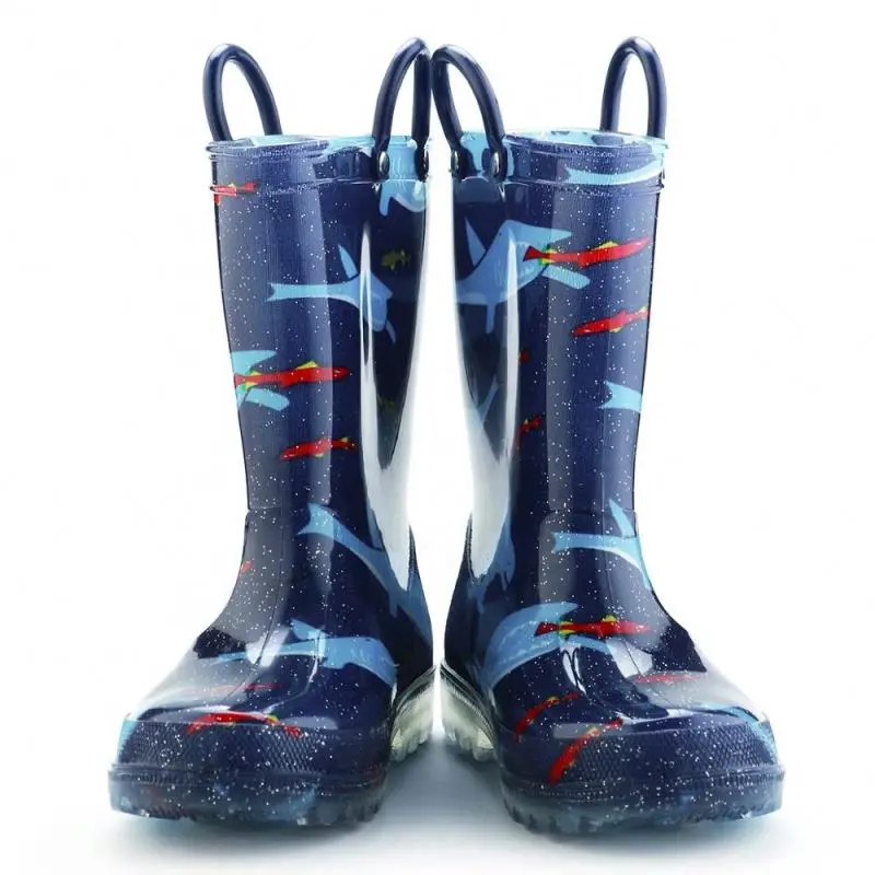 

Factory Sale Waterproof LED PVC Light Up Children Rainboots Kids, As picture/oem