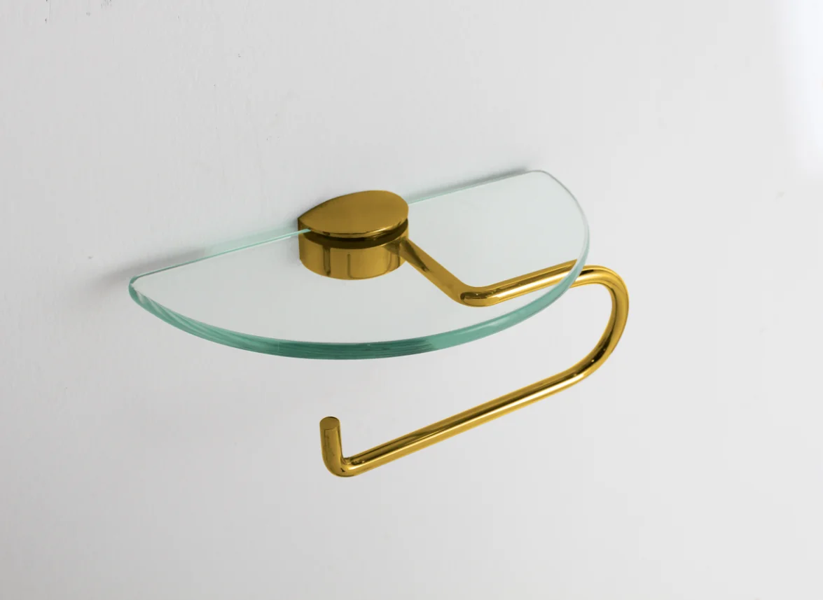 带玻璃手机搁板的不锈钢壁挂式纸质马桶支架