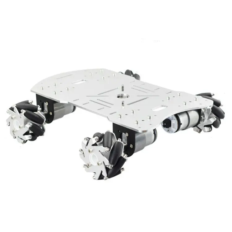 

Unfinished 4WD Load Capacity 10-15KG Mecanum Robot Car Smart Car Chassis Kit w/ 60mm Omni Wheels