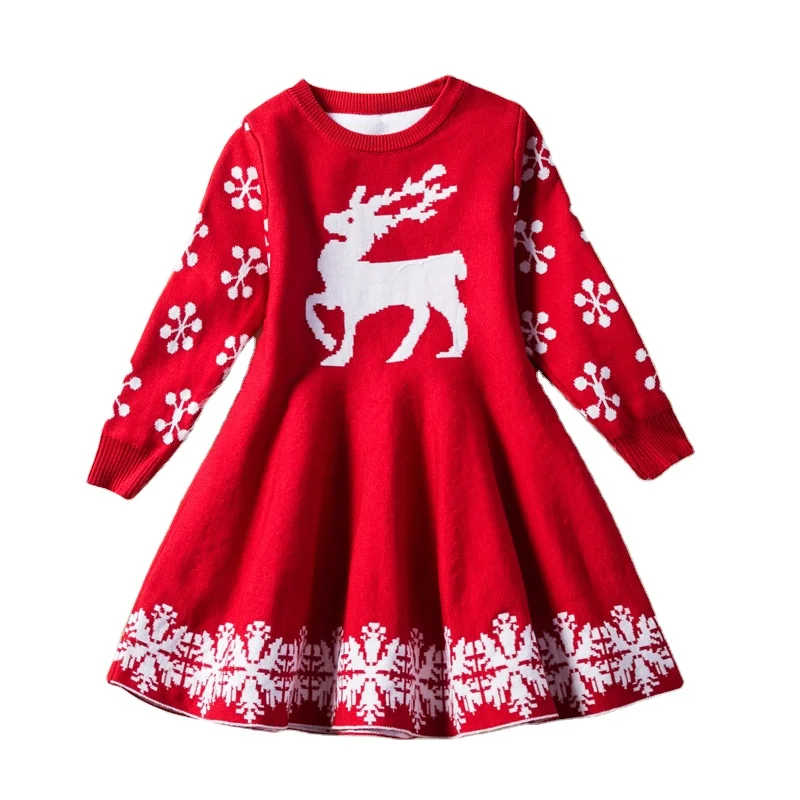 

Red Christmas Girls Dress Girl Long Sleeve Party Dresses Autumn Children Kids Dresses For Girls Casual Wear Baby Clothing 8 Year