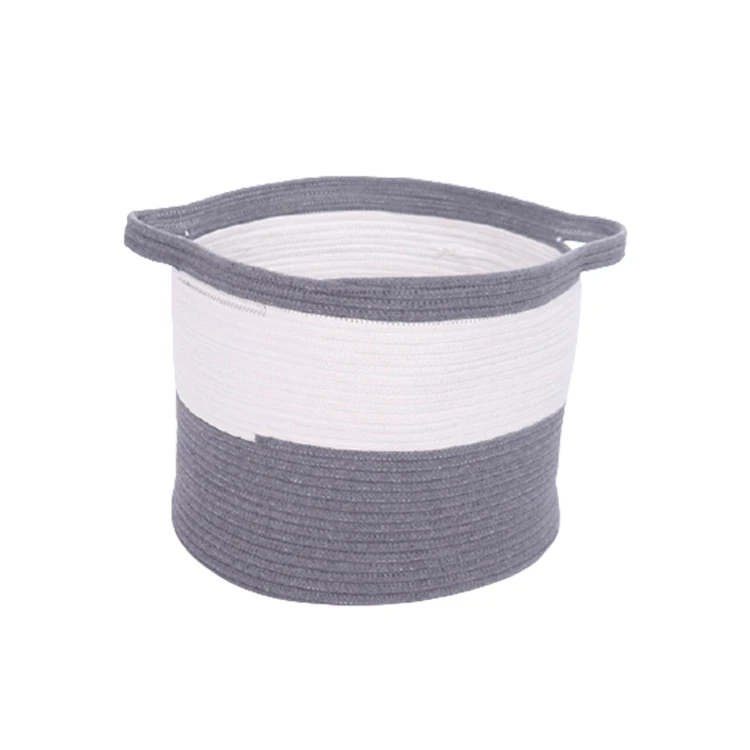

Woven Basket Large Cotton Rope Storage Baskets Blanket Basket Baby Toy Hamper for Living Room