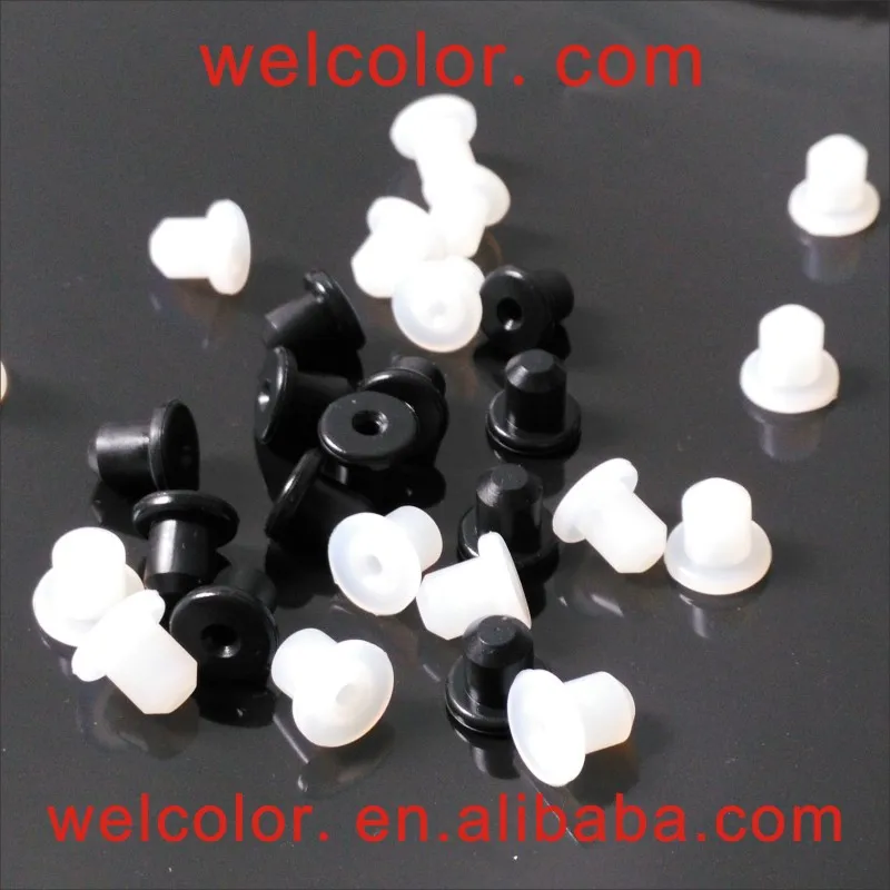 10pcs/lot Black Rubber Male Hole caps Silicone T type Round Test Tube end caps 