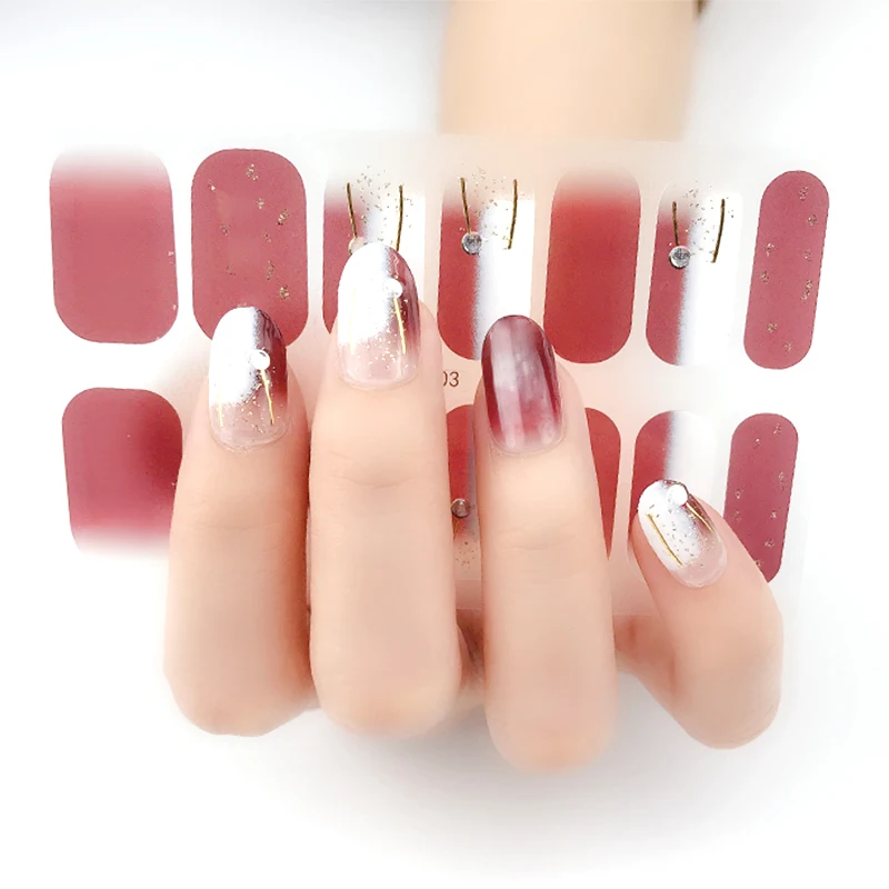 

nail polish sticker 3d designer nail strips 14 fingers, Customers' requirements