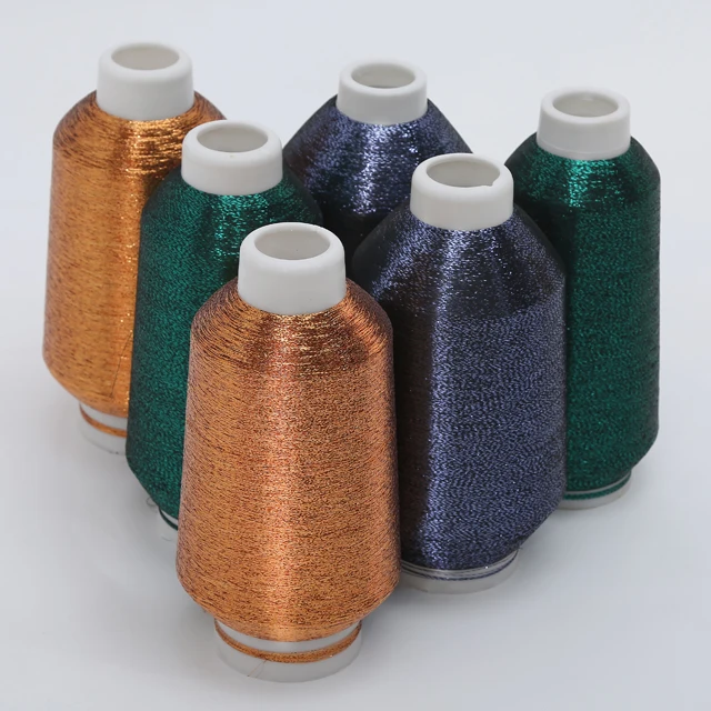 
High toughness hand woven line sewing thread manufacturers selling polyester metallic yarn 