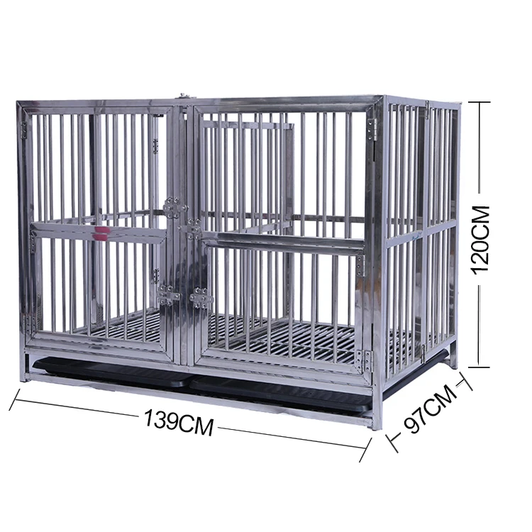 PAMPELLYA Mcage 139 Stainless Steel Material Metal  Dog Cage With Wheels