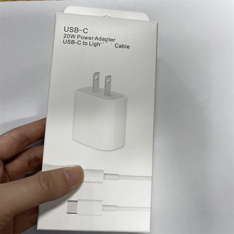 

New Arrival For Iphone13 Fast Charger USB-C Cable 20W PD US/EU Plug Wall Charger For Iphone12 13 11 X, White