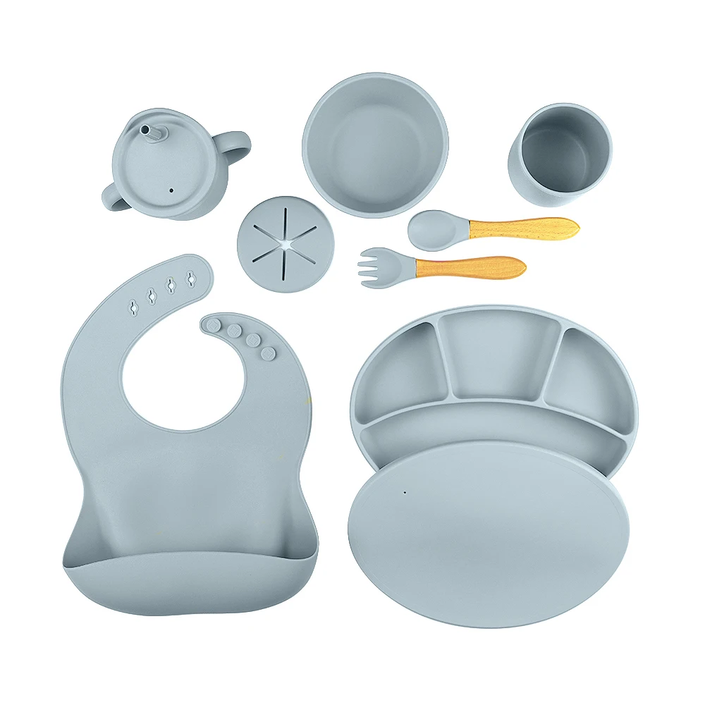 

Platos Y Cuchara Set De Platos Para Comida Comer Bebe Silicon Con Cuchara Platos De Silicona Para Bebes, Any pms color