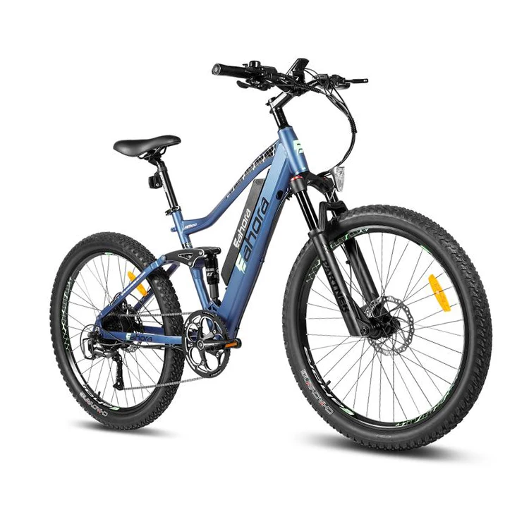 

Wholesale customized Eahora 9 speed electric bicycle 27.5 inch full suspension bicycle dual hydraulic brake electric bicycle