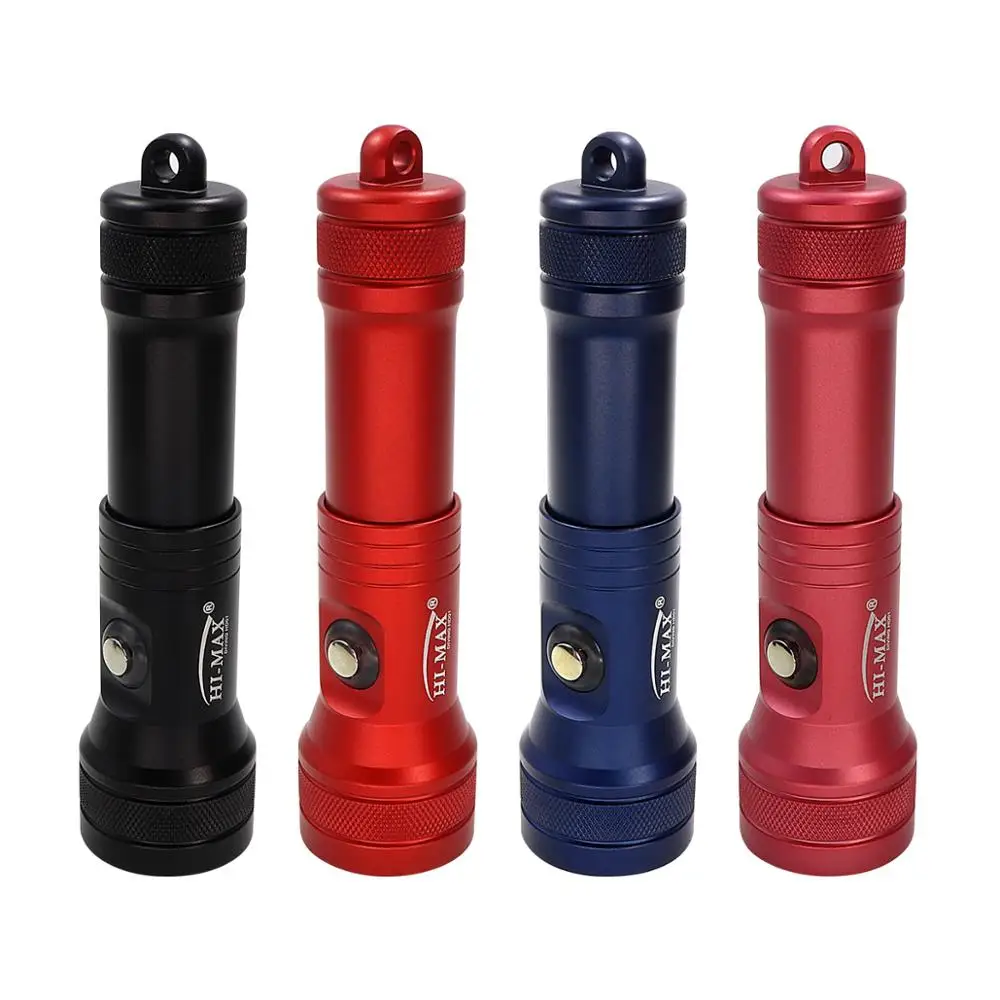 

Hi-max New Series HD01 1300 LUMEN hi-mid-low-sos mode LED Diving light