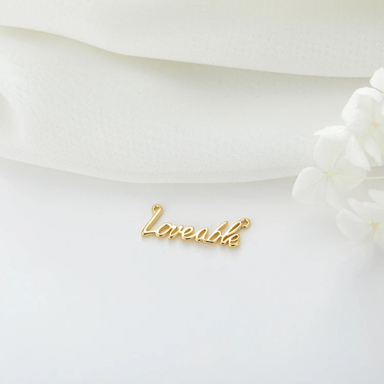 

Wholesale Gold Plated Personalised Loveable Letter Word Necklace Jewelry Charms