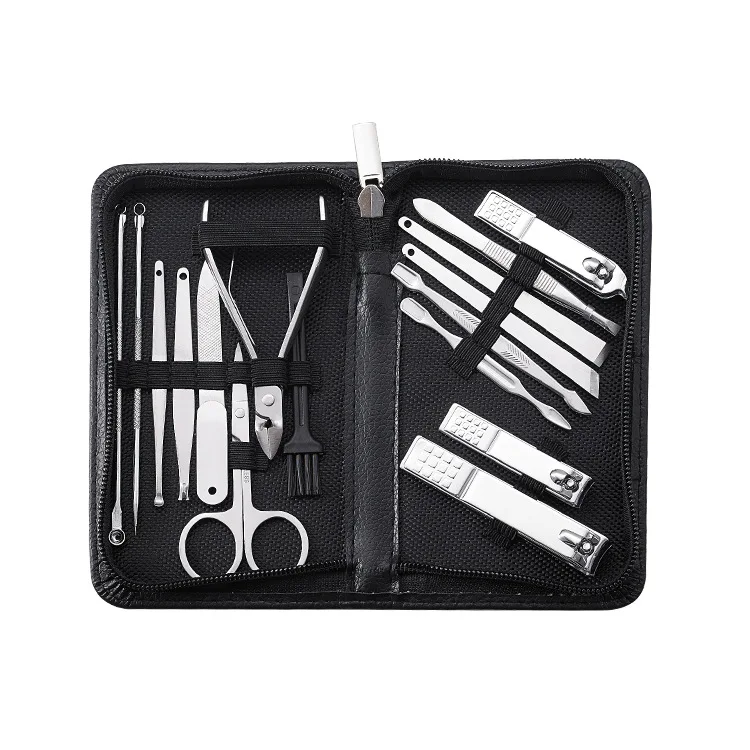 

Hot Sale 16 pcs Professional Manicure Kit Beauty Nail Care Set For Men, Picture
