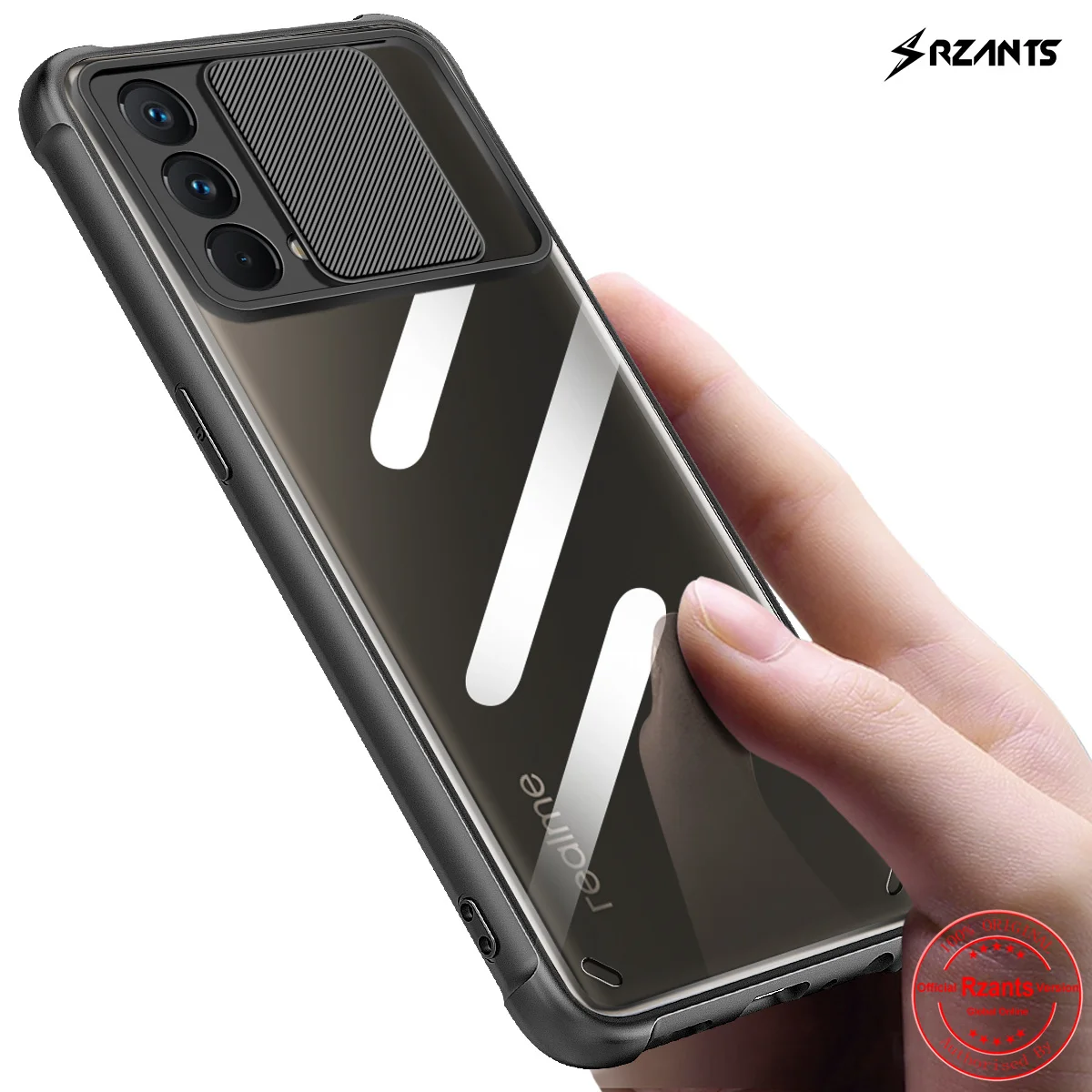 

Rzants For Realme GT Master Edition Phone Case Hard [Color lens] Hybrid Shockproof Slim Crystal Clear Cover Double Casing