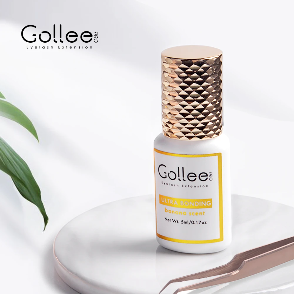 

Gollee Black Glue For Container Professional Packaging Logo Adhesive Custom Private Label Eyelash Extension Glue Eyelash Glue
