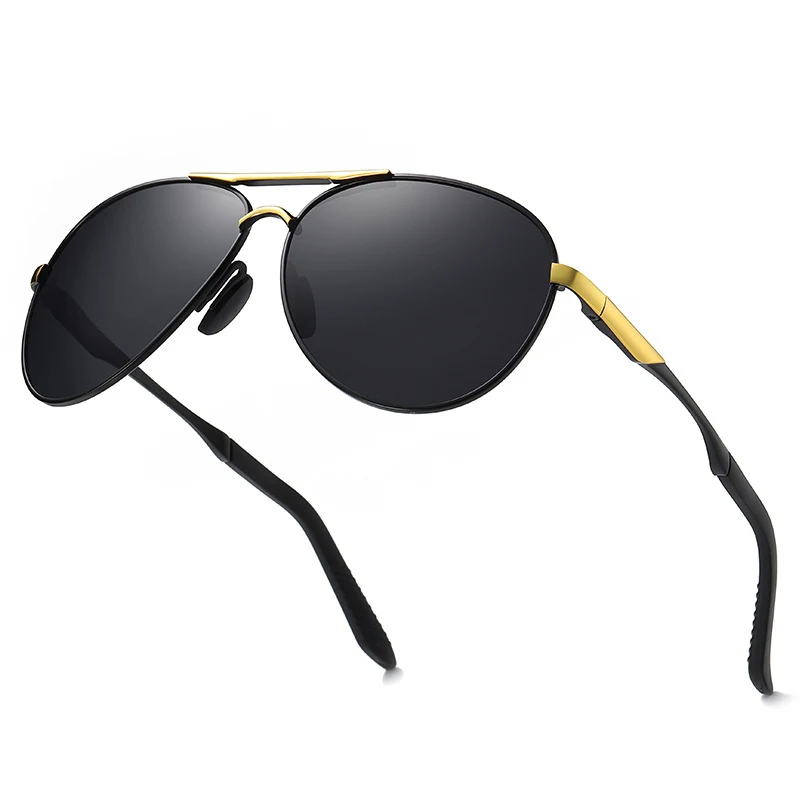 

SKYWAY Luxury Brand Design Men Shades Custom Logo High Quality Spring Hinge TAC Polarized Driving Metal Sun Glasses