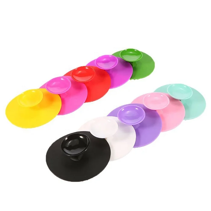 

2020 Best Seller Wholesale Mini Round Shape Silicone Makeup Brush Cleaner, 11 different colors