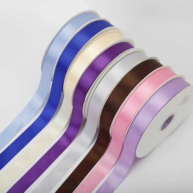 

Wholesale Custom 2.5 cm Gift Wrapping Cotton Ribbon Wholesale Daily Use Packing Bow Polyester Ribbon, 142 colors