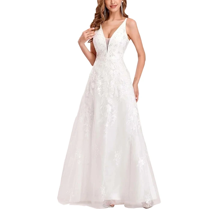 

2021 New Arrival Casual Style Elegant Women Embroidered Soild Mesh Straps Dance Cami Dress, Customized color accept