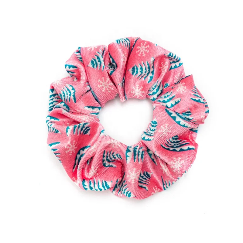 

Christmas hair accessories velvet fabric hair scrunchy custom hair rope