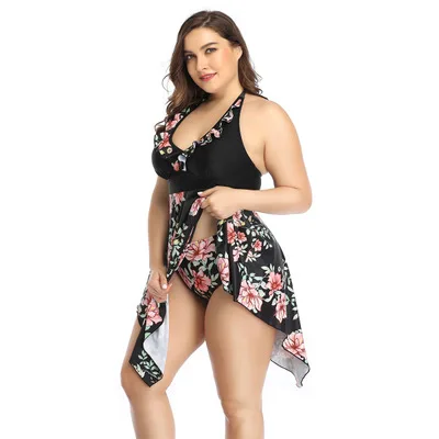 

2020 Summer Designer Fat Women Cover Ups Beach Dresses Fashion Bathing Suits Bikini Girl Sexy Plus Size Swimwear