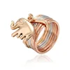 16263 xuping circle stack ring sets, custom logo womans fashion dangle good lucky charm ladies rings