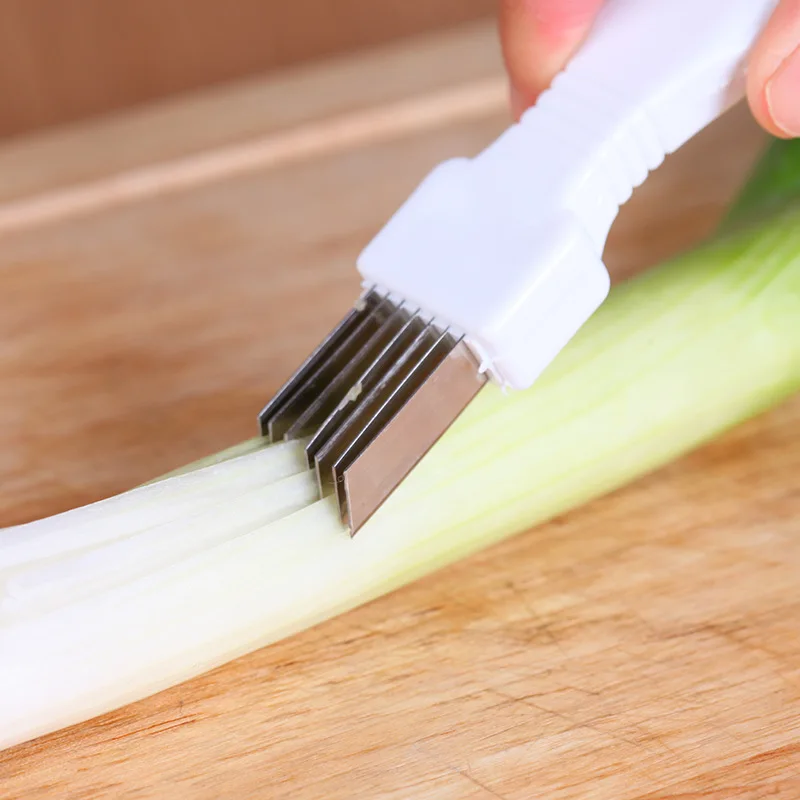 

Fashion kitchen cutting onion knife vegetable cutter green onion device convenient green onion cutter, As show