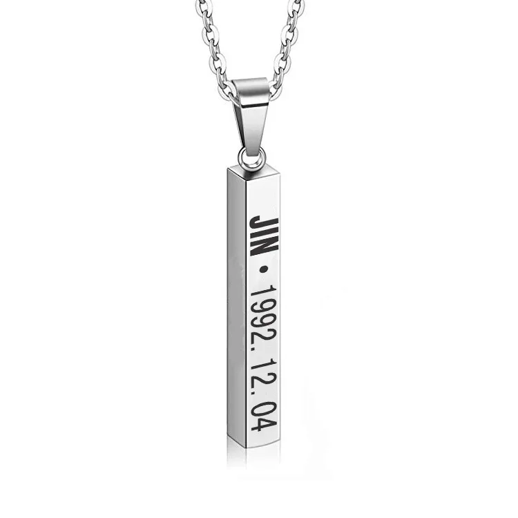 

Trend 2021 Idol Name Birthday Pendant Necklace Boy Girl Fashion Jewelry