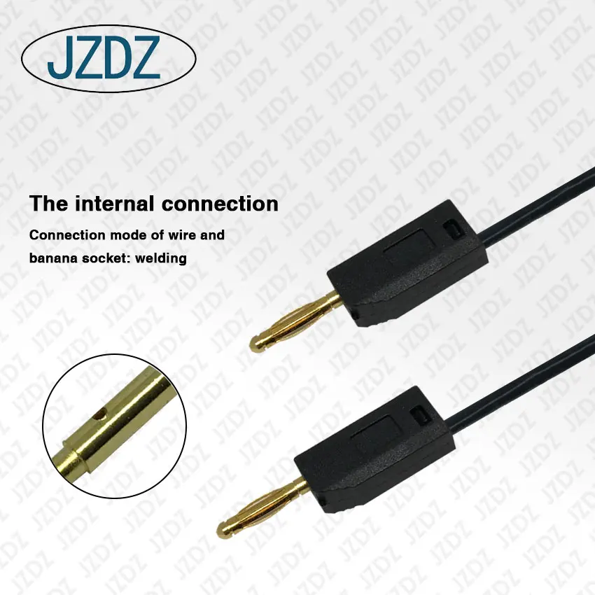 
JZDZ J.70001 2MM gold-plated can be stacked banana plug to banana plug test lead 