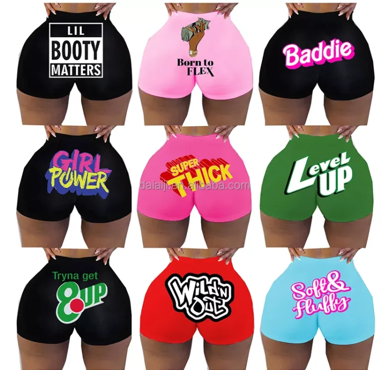 

Custom Stretch Booty Candy Snack Shorts Vendor Bulk Christmas Sleep Wear Shorts